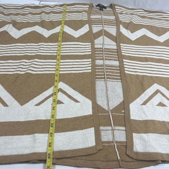 Mossimo Wrap/Shawl/Poncho Open Front  Southwestern Knit Mustard And White OSFM - Picture 9 of 9